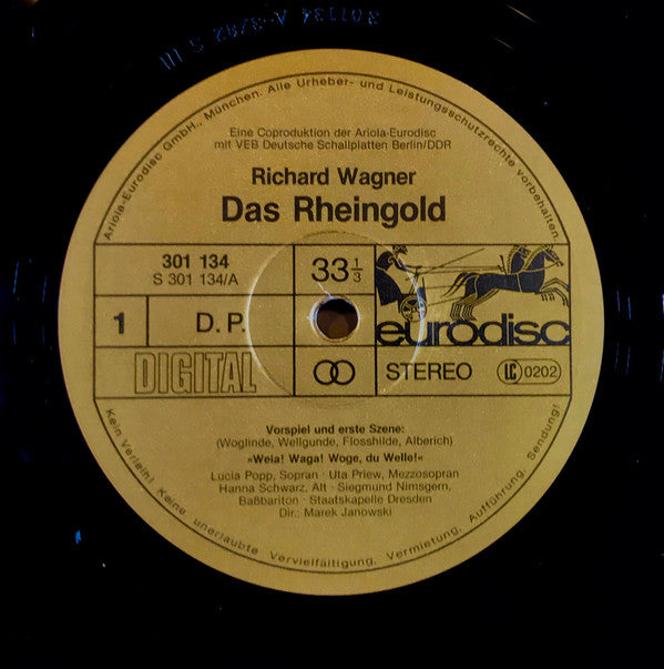Wagner* - Adam*, Nimsgern*, Schreier*, Bracht*, Salminen*, Vogel*, Büchner*, Stryczek*, Minton*, Popp*, Priew*, Schwarz*, Napier*, Wenkel*, Staatskapelle Dresden, Janowski* : Das Rheingold (3xLP, Dig + Box)