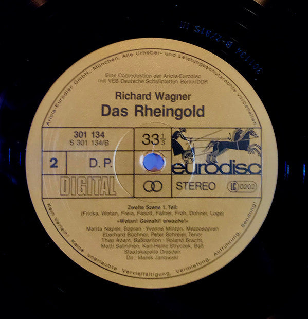 Wagner* - Adam*, Nimsgern*, Schreier*, Bracht*, Salminen*, Vogel*, Büchner*, Stryczek*, Minton*, Popp*, Priew*, Schwarz*, Napier*, Wenkel*, Staatskapelle Dresden, Janowski* : Das Rheingold (3xLP, Dig + Box)