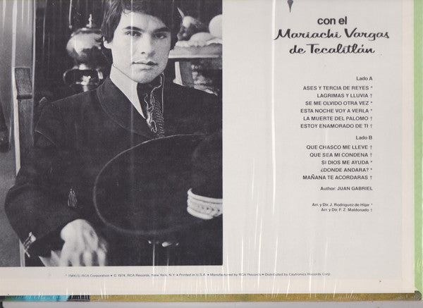 Juan Gabriel Con Mariachi Vargas de Tecalitlán : Juan Gabriel Con El Mariachi Vargas De Tecalitlan (LP, Album)