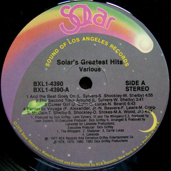 Various : Solar's Greatest Hits (LP, Comp)