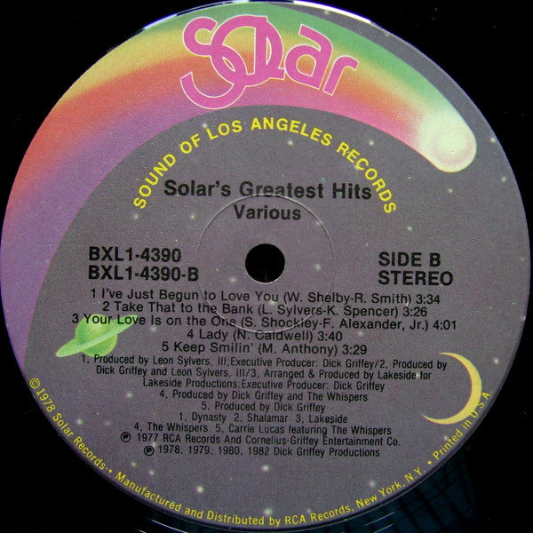 Various : Solar's Greatest Hits (LP, Comp)