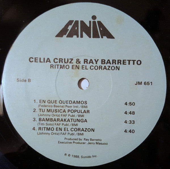 Celia Cruz & Ray Barretto : Ritmo En El Corazon (LP, Album)