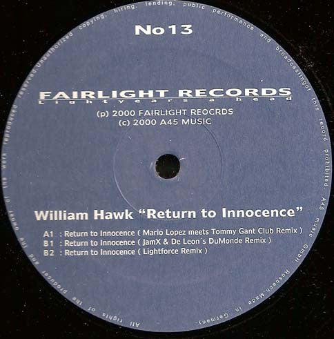William Hawk : Return To Innocence (12")