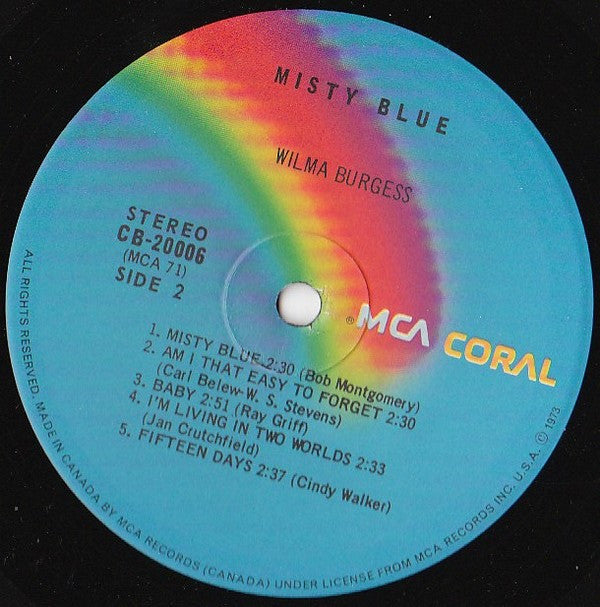 Wilma Burgess : Misty Blue (LP, Comp)