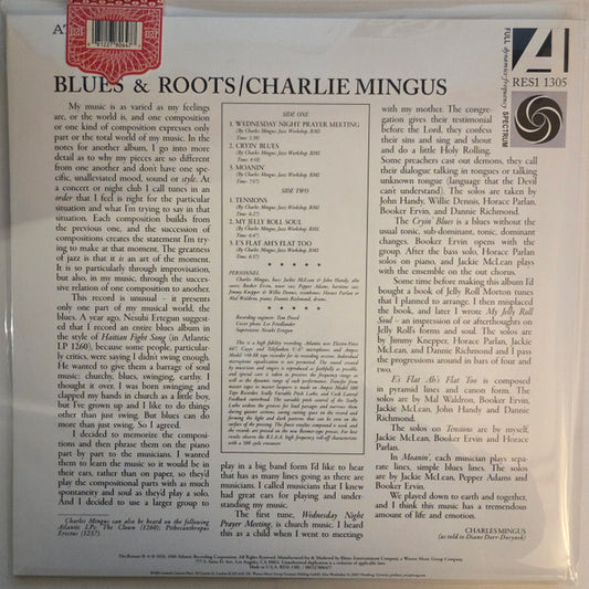 Charlie Mingus* : Blues & Roots (LP, Album, Mono, RE, 180)