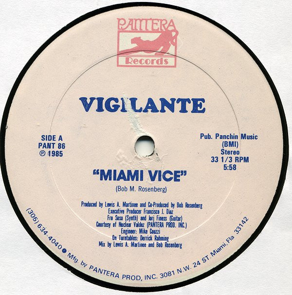 Vigilante : Miami Vice (12")
