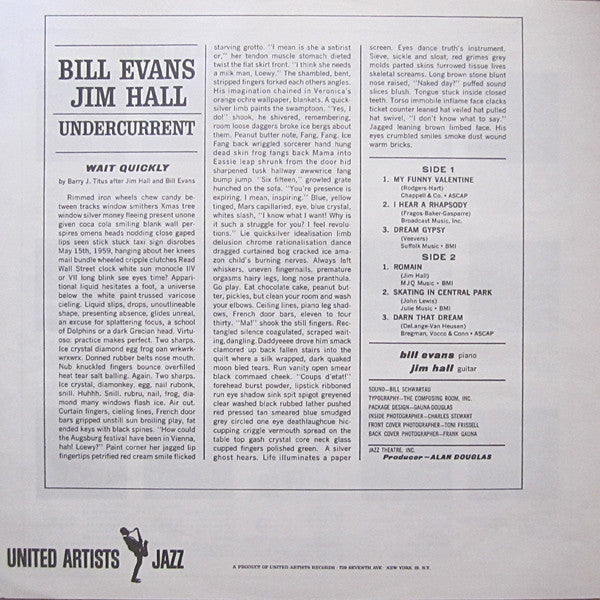 Bill Evans / Jim Hall : Undercurrent (LP, Album, RE)