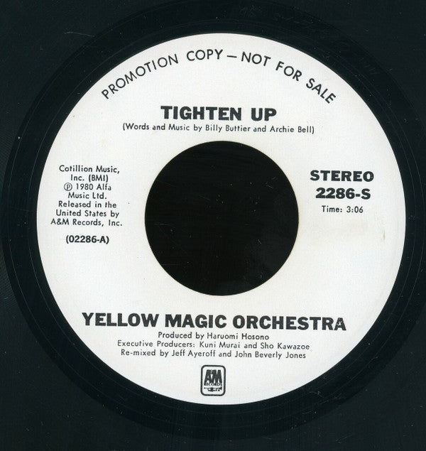 Yellow Magic Orchestra : Tighten Up (7", Single, Promo)