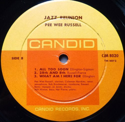 Pee Wee Russell And Coleman Hawkins : Jazz Reunion (LP, Album, Mono)