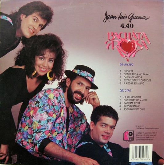 Juan Luis Guerra 4.40 : Bachata Rosa (LP, Album)