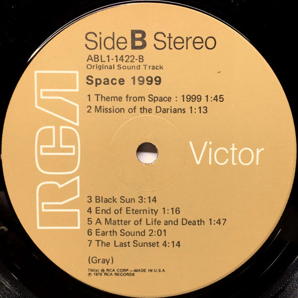 Barry Gray : Space: 1999 (An Original Television Soundtrack Recording) (LP, Album, Tan)
