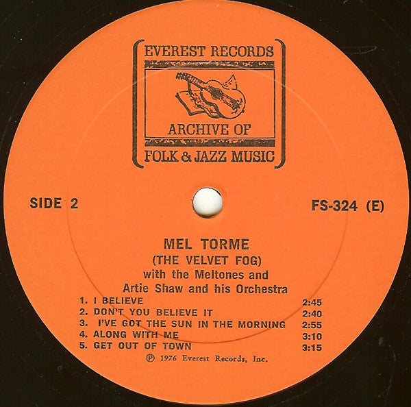 Mel Tormé With The Mel-Tones And Artie Shaw : Mel Torme With The Meltones And Artie Shaw (LP, Comp)