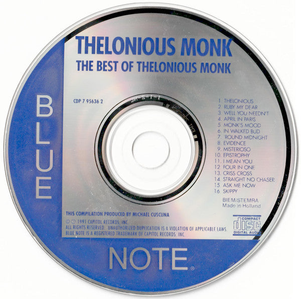 Thelonious Monk : The Best Of Thelonious Monk (CD, Comp)