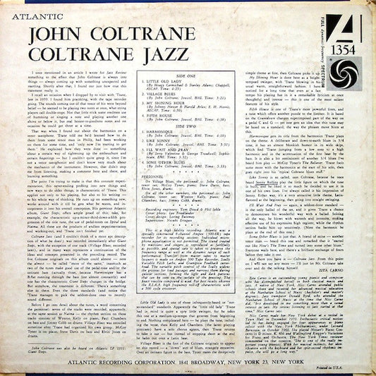 John Coltrane : Coltrane Jazz (LP, Album, Mono)