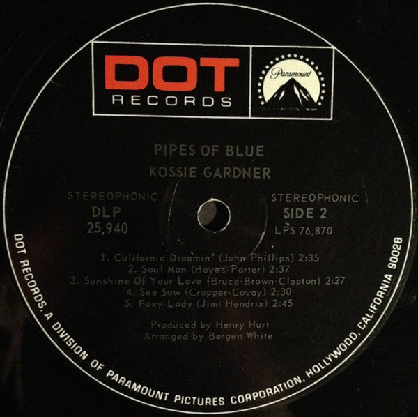 Kossi Gardner : Pipes Of Blue (LP, Album)