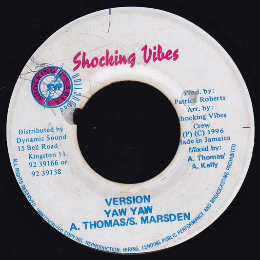 Beenie Man : Yaw Yaw (7")