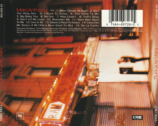 Marc Anthony : Marc Anthony (CD, Album)