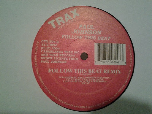 Paul Johnson : Follow This Beat (12")