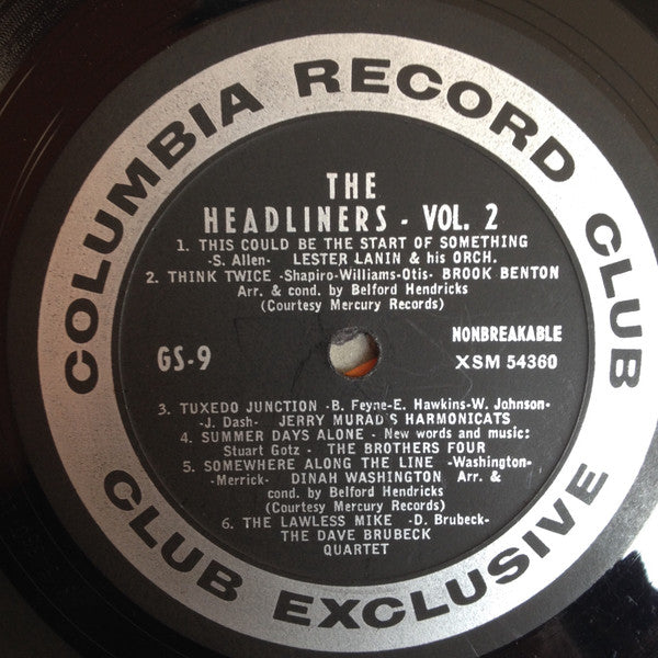 Various : The Headliners, Volume 2 (LP, Comp)