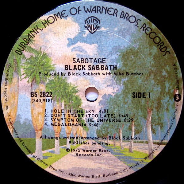 Black Sabbath : Sabotage (LP, Album)