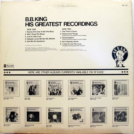 B.B. King : His Greatest Recordings (LP, Comp, Ltd)