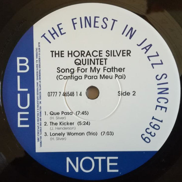 The Horace Silver Quintet : Song For My Father (LP, Album, RE, Aud)