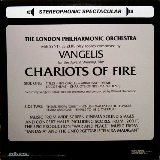 London Philharmonic Orchestra - Chariots Of Fire And Other Award Winning Scores From The Cinema Sound Stages And Concert Halls vinyl record, LP (Near Mint (NM or M-)) | Lulo Records