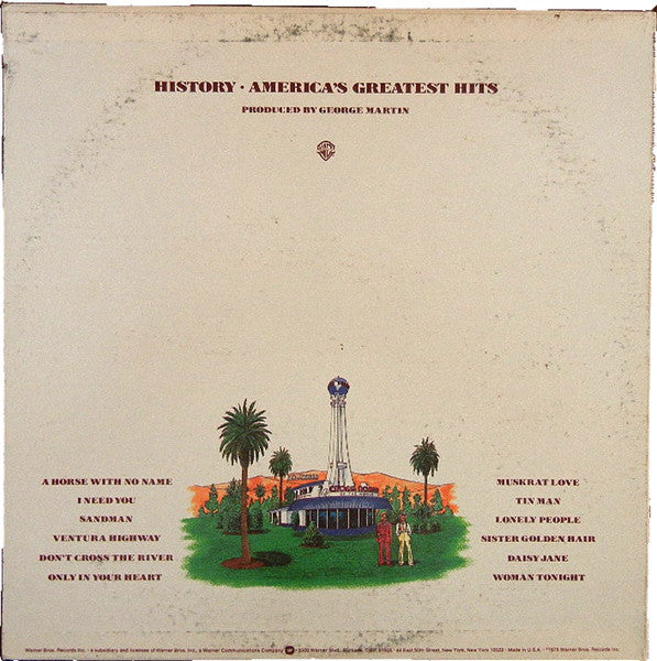 America (2) : History · America's Greatest Hits (LP, Comp, RE, Win)