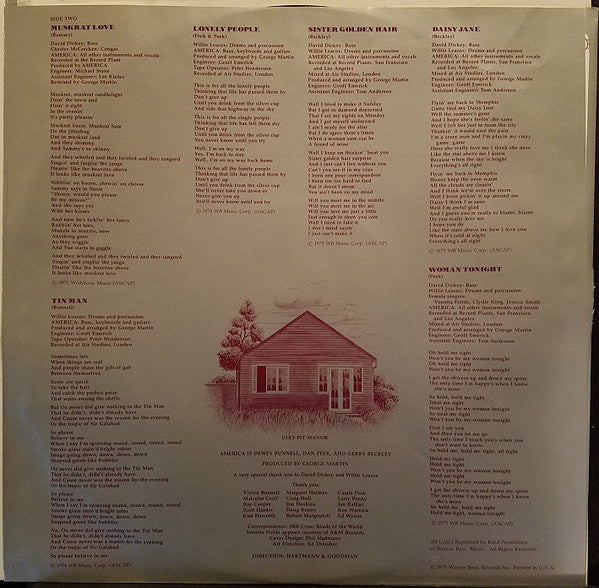 America (2) : History · America's Greatest Hits (LP, Comp, RE, Win)