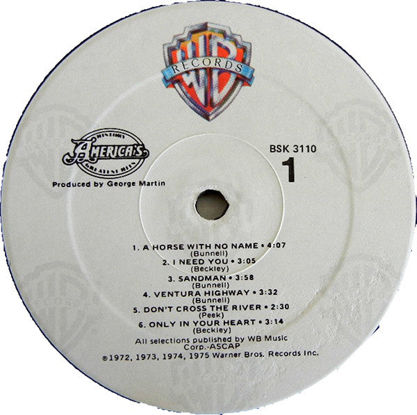 America (2) : History · America's Greatest Hits (LP, Comp, RE, Win)