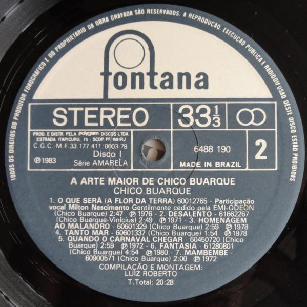 Chico Buarque : A Arte Maior De Chico Buarque (2xLP, Comp, Gat)