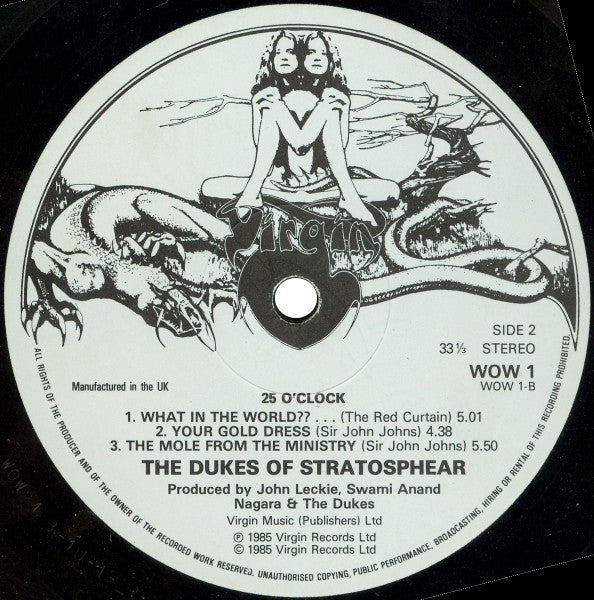 The Dukes Of Stratosphear : 25 O'Clock (12", MiniAlbum)