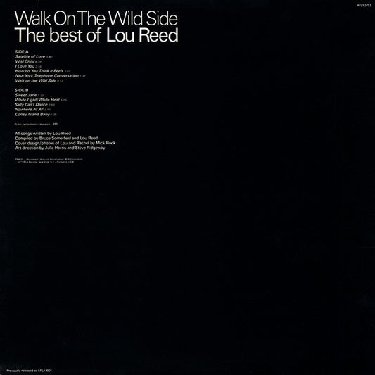 Lou Reed : Walk On The Wild Side - The Best Of Lou Reed (LP, Comp, RE, Ind)