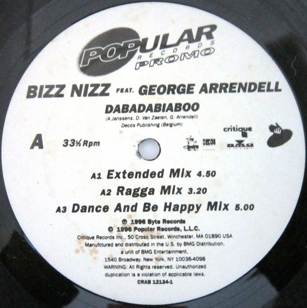 Bizz Nizz : Dabadabiaboo (12", Promo)