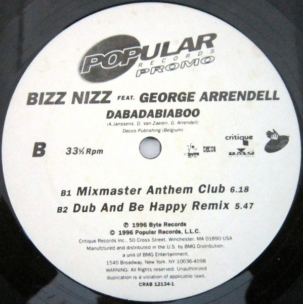 Bizz Nizz : Dabadabiaboo (12", Promo)