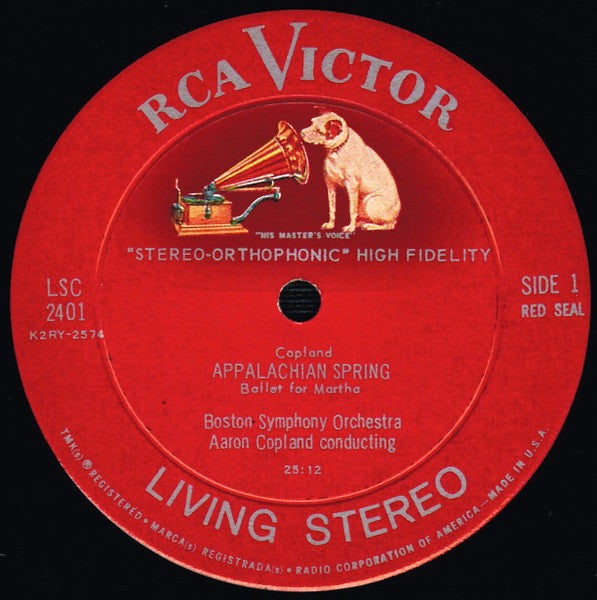 Aaron Copland / Boston Symphony Orchestra Conducted By Aaron Copland : Appalachian Spring / The Tender Land - Suite (LP, Ind)