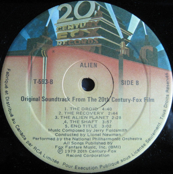 Jerry Goldsmith : Alien (Original Soundtrack From The Twentieth Century-Fox Film) (LP, Album)