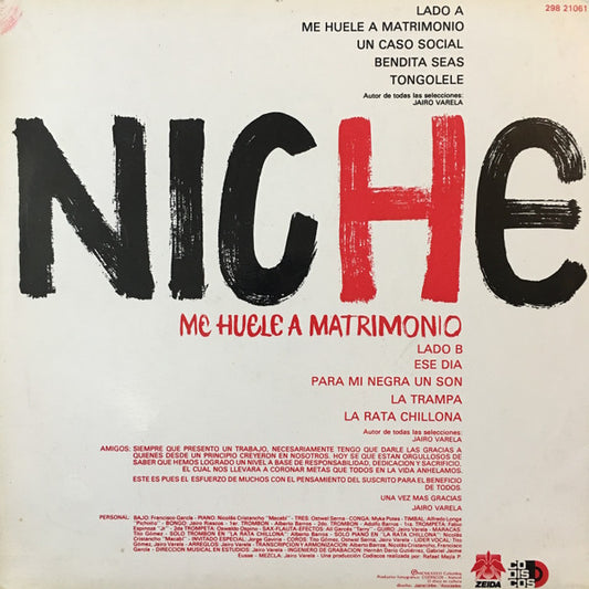 Grupo Niche : Me Huele A Matrimonio (LP, Album)