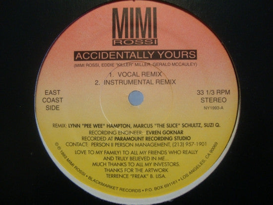 Mimi Rossi : Accidentally Yours (12")