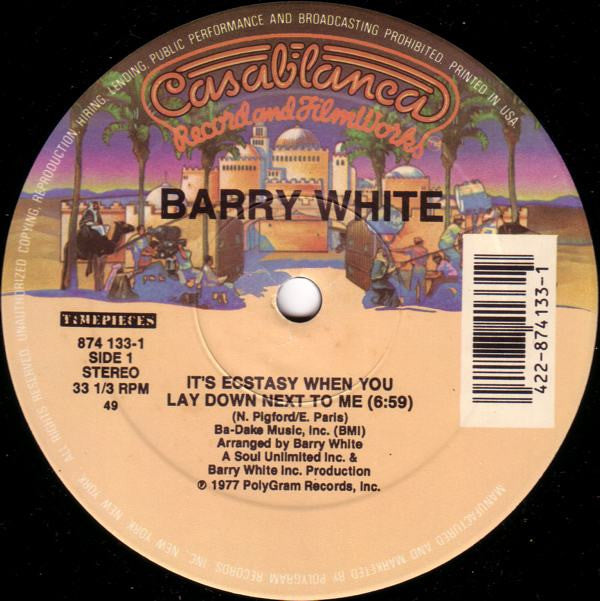 Barry White / Love Unlimited Orchestra : It's Ecstasy When You Lay Down Next To Me / My Sweet Summer Suite (12", RE, RM)