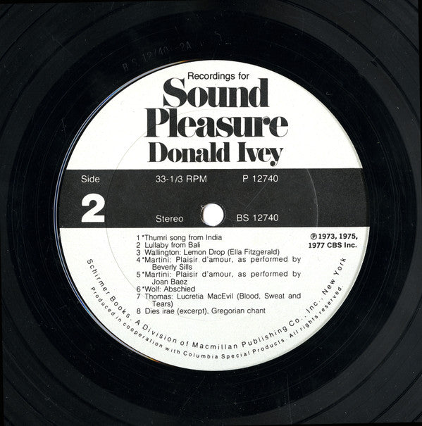 Donald Ivey : Recordings For Sound Pleasure (3xLP, Comp + Box)