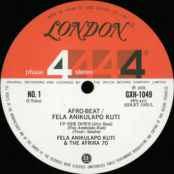 Fela Anikulapo Kuti* & The Afrika 70* : Up Side Down (LP, Album)