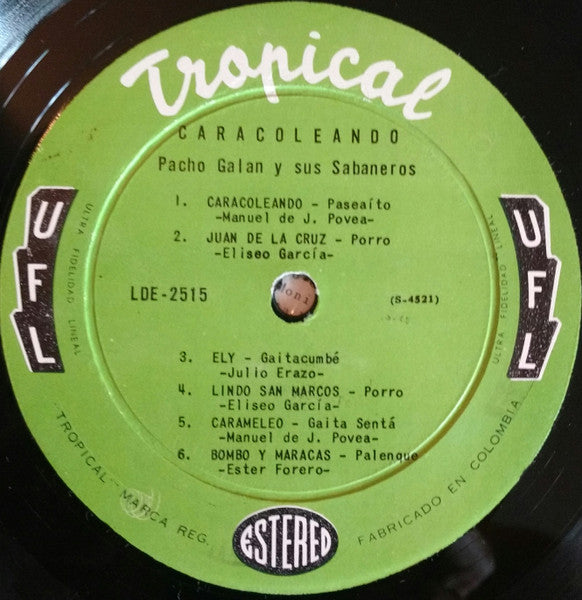 Pacho Galan Y Sus Sabaneros : Caracoleando (LP, Album)