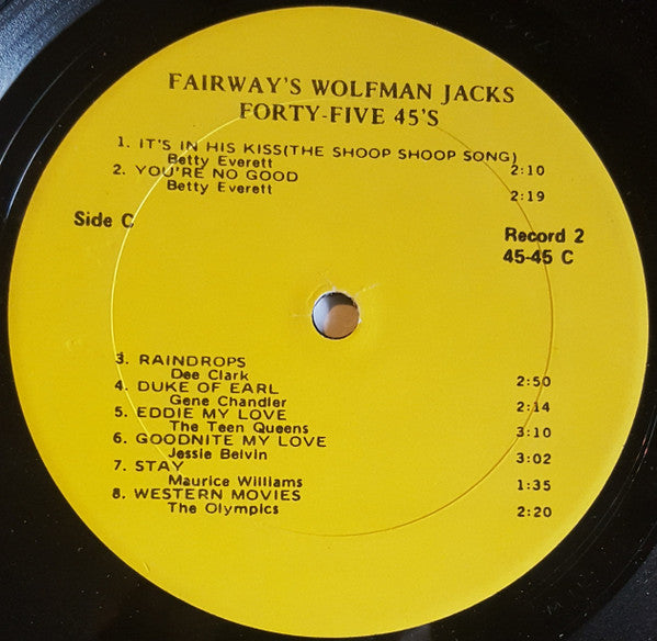 Wolfman Jack : Wolfman Jack Presents 45 Of The Best 45's (3xLP, Comp)