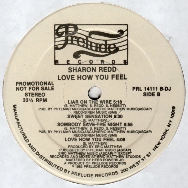 Sharon Redd : Love How You Feel (LP, Album, Promo)