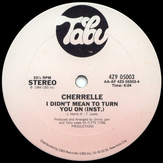 Cherrelle - I Didn't Mean To Turn You On vinyl record, 12" (Near Mint (NM or M-)) | Lulo Records