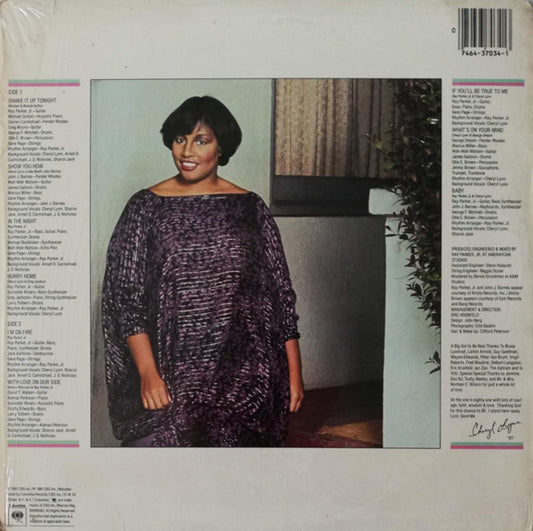 Cheryl Lynn - In The Night vinyl record, LP (Very Good Plus (VG+)) | Lulo Records