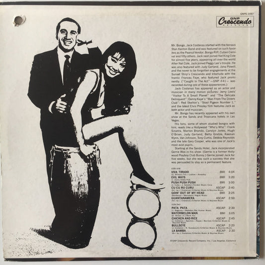 Mr. Bongo Jack Costanzo* Featuring Gerri Woo* - Viva Tirado vinyl record, LP (Very Good (VG)) | Lulo Records