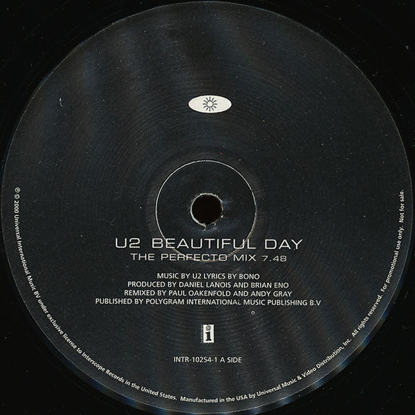 U2 : Beautiful Day (Remixes) (12", Promo)