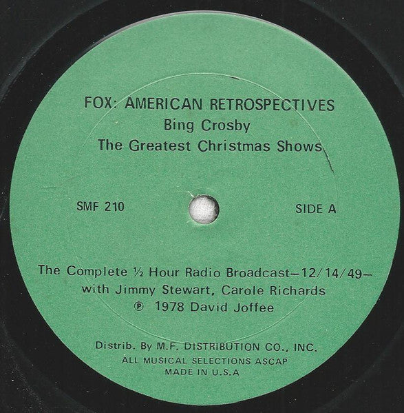 Bing Crosby : Sings Christmas (LP)